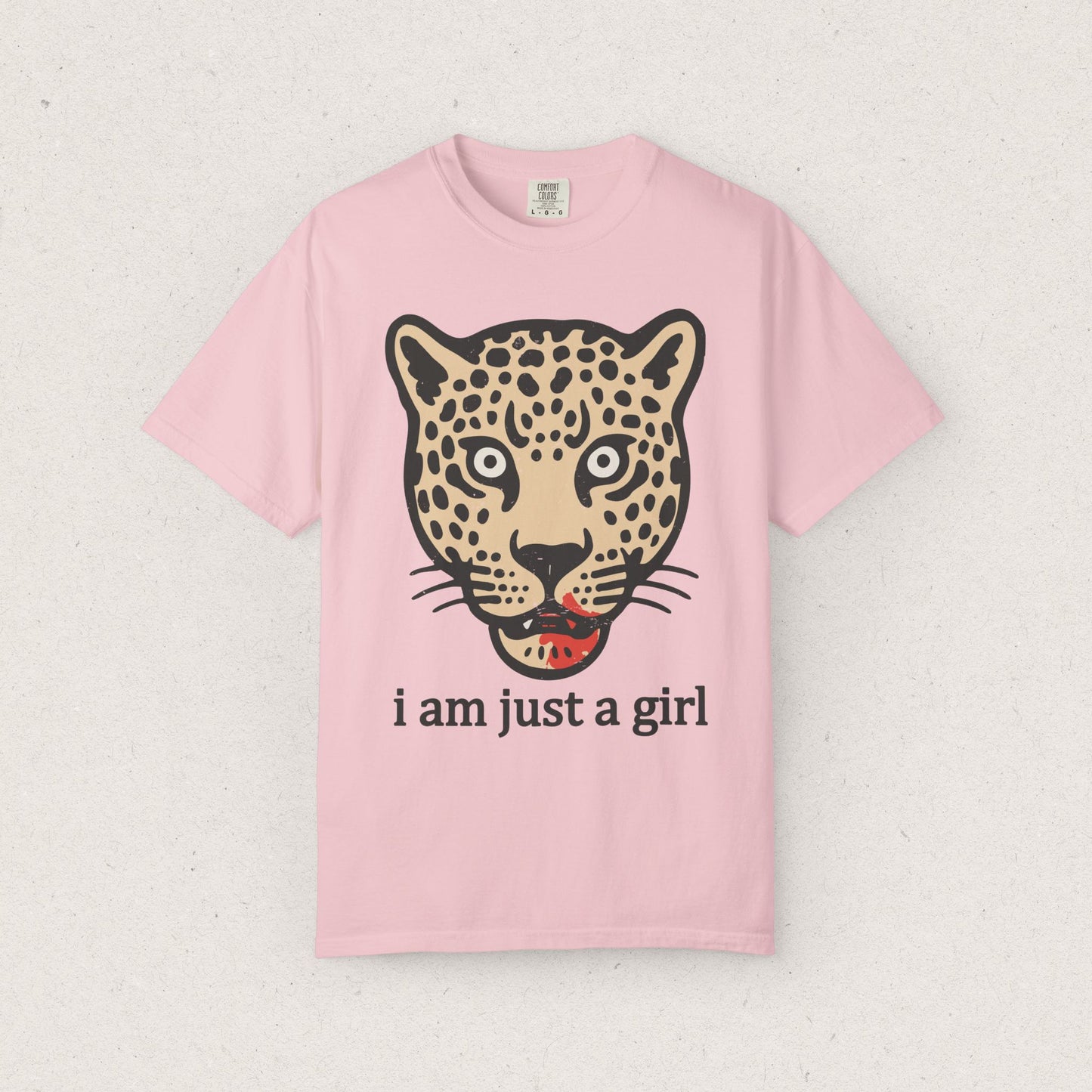 Leopard 'I Am Just a Girl' T-Shirt
