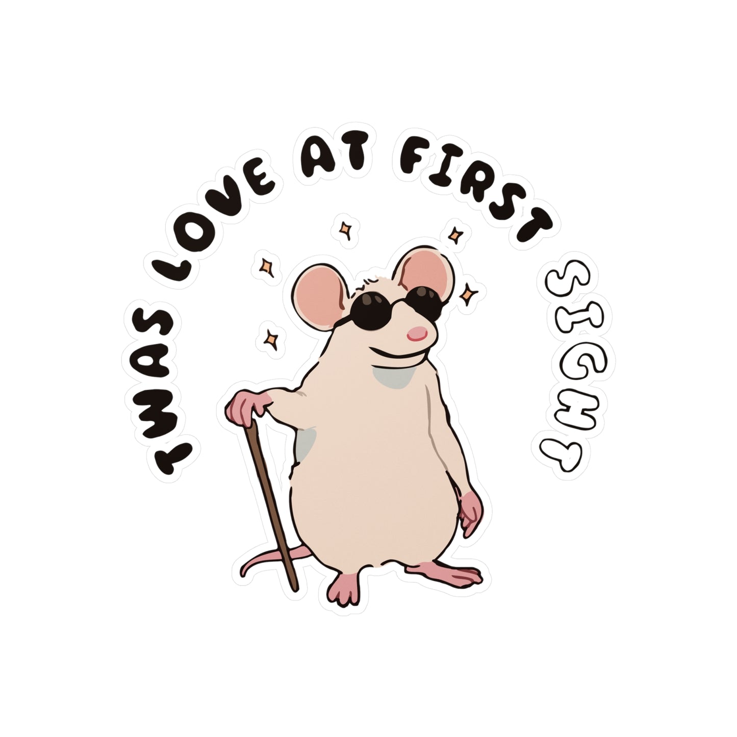 Twas Love at First Sight Sticker