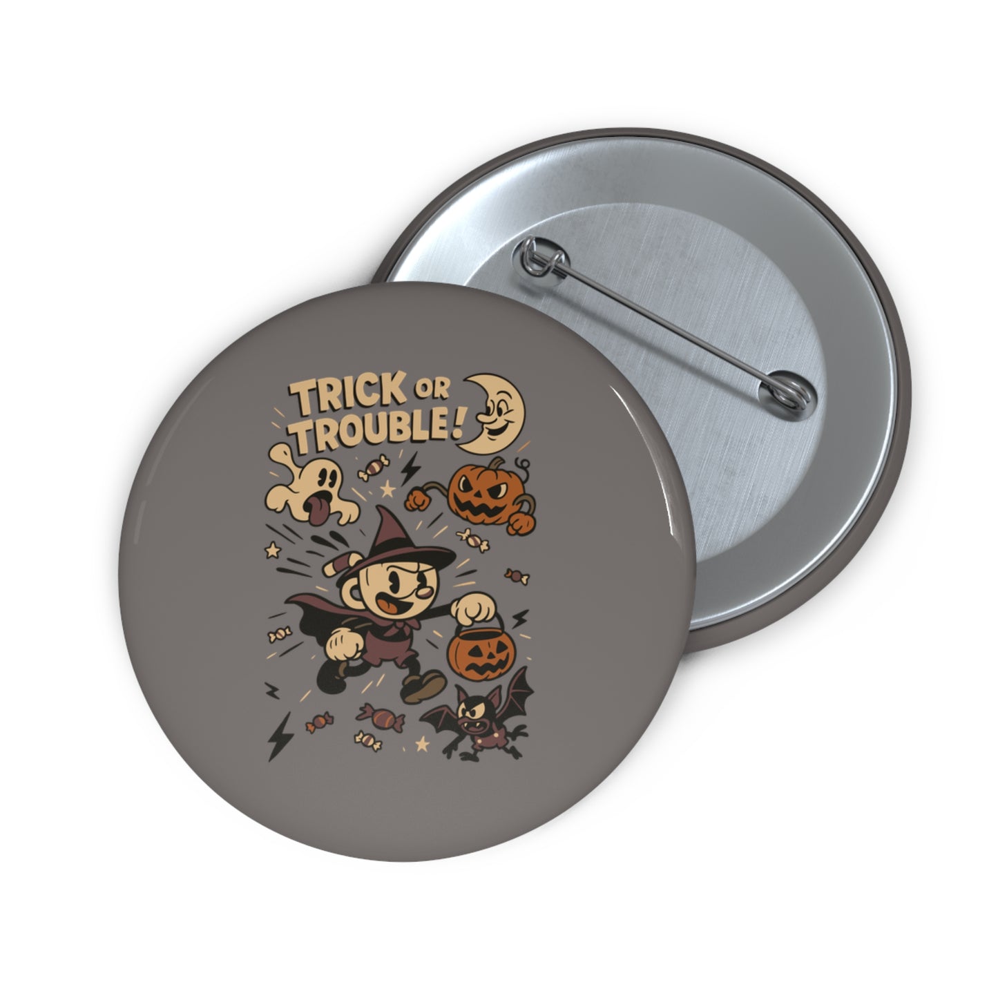 Trick or Trouble Pin Button