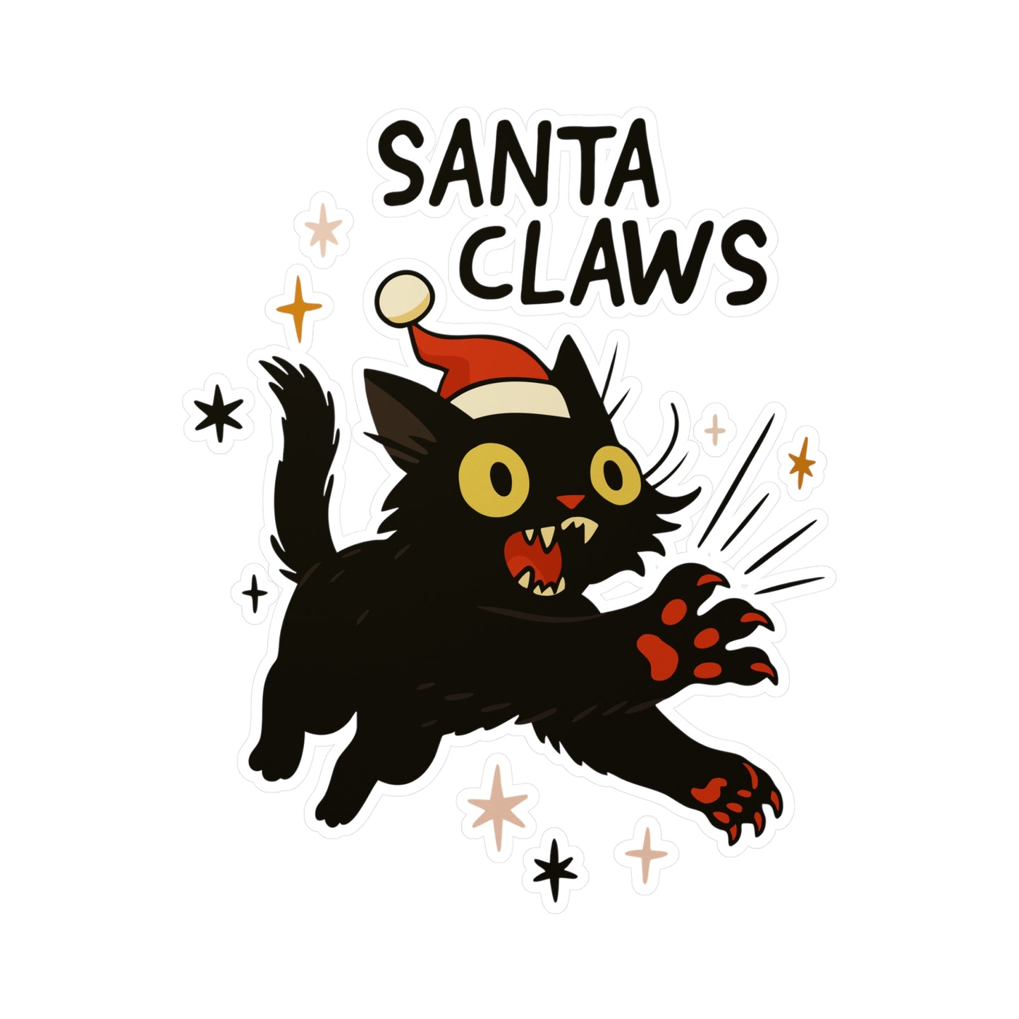 Santa Claws Sticker