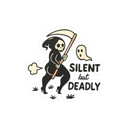 Silent but Deadly Grim Reaper Sticker