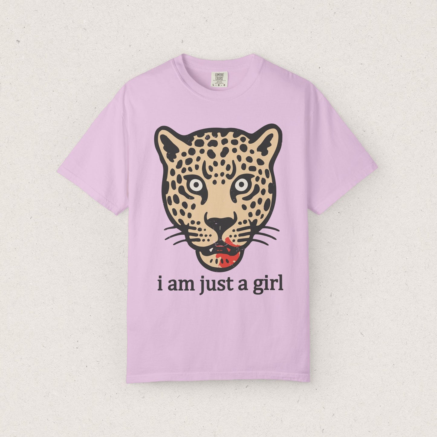 Leopard 'I Am Just a Girl' T-Shirt