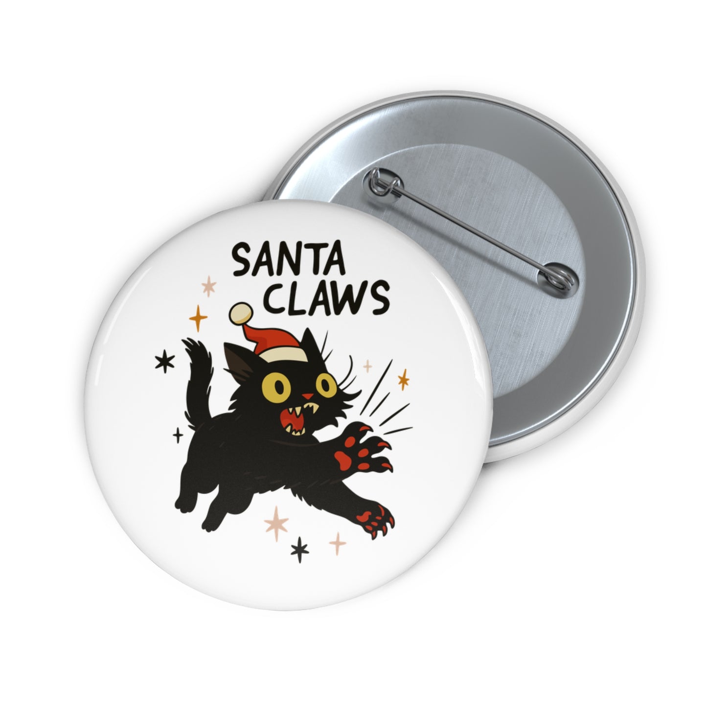 Santa Claws Pin Button