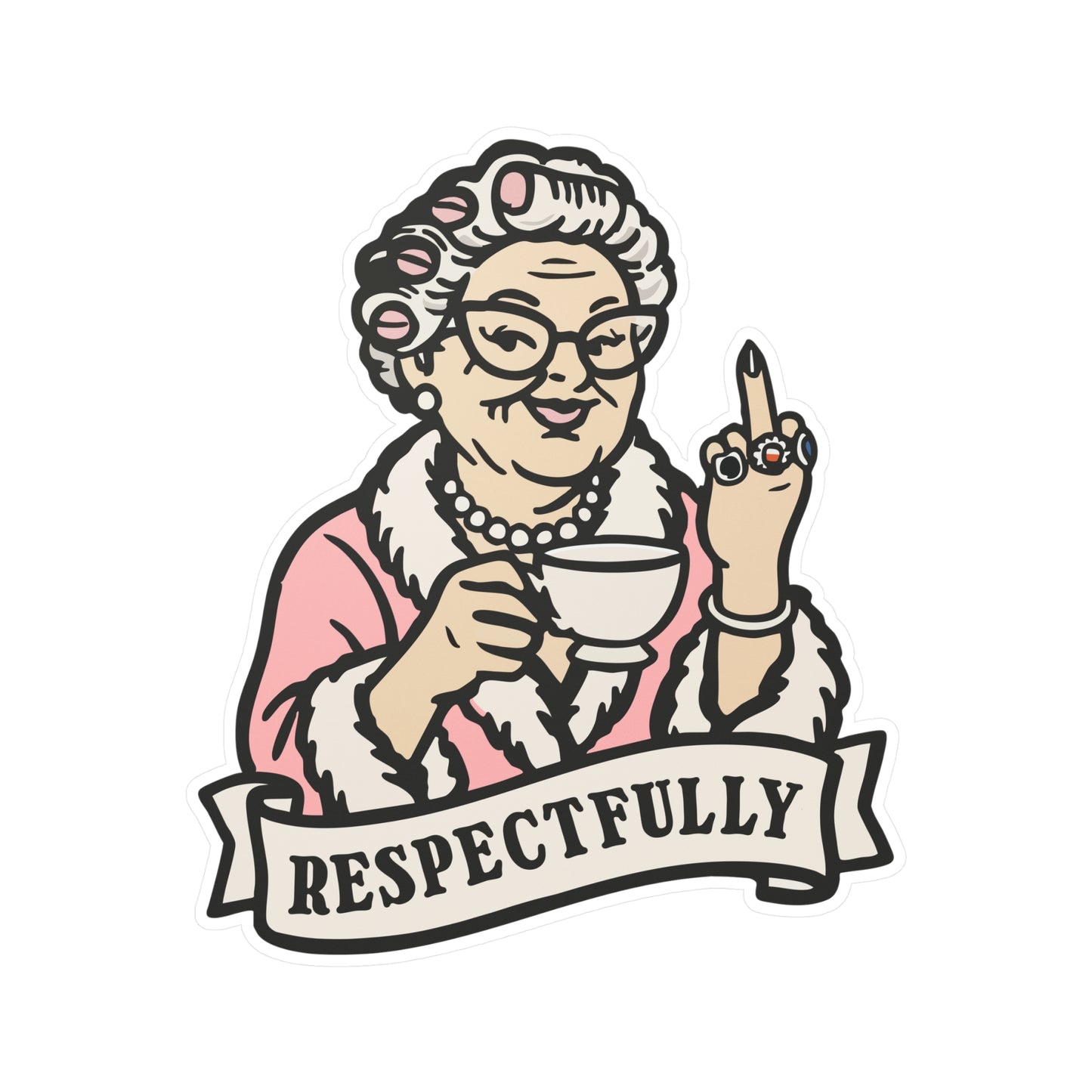 Respectfully Grandma Sticker