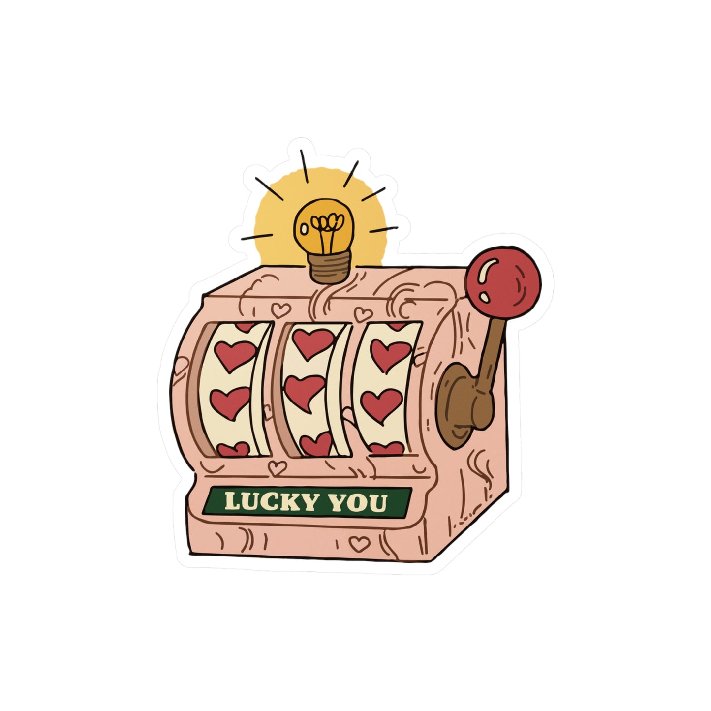 Lucky You Slot Machine Sticker