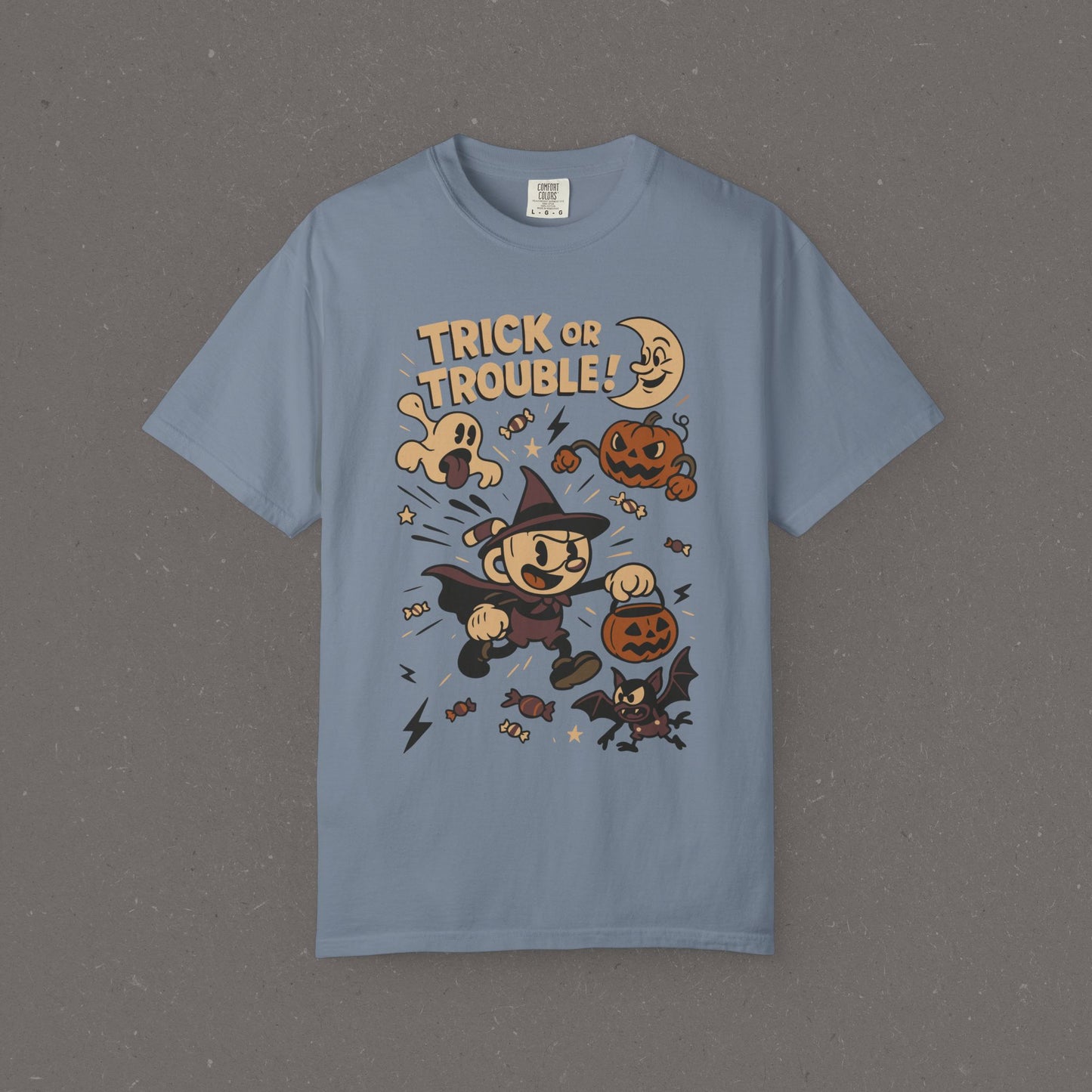 Halloween 'Trick or Trouble' Graphic T-Shirt