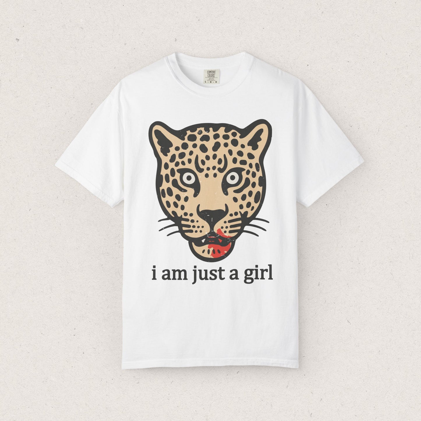 Leopard 'I Am Just a Girl' T-Shirt