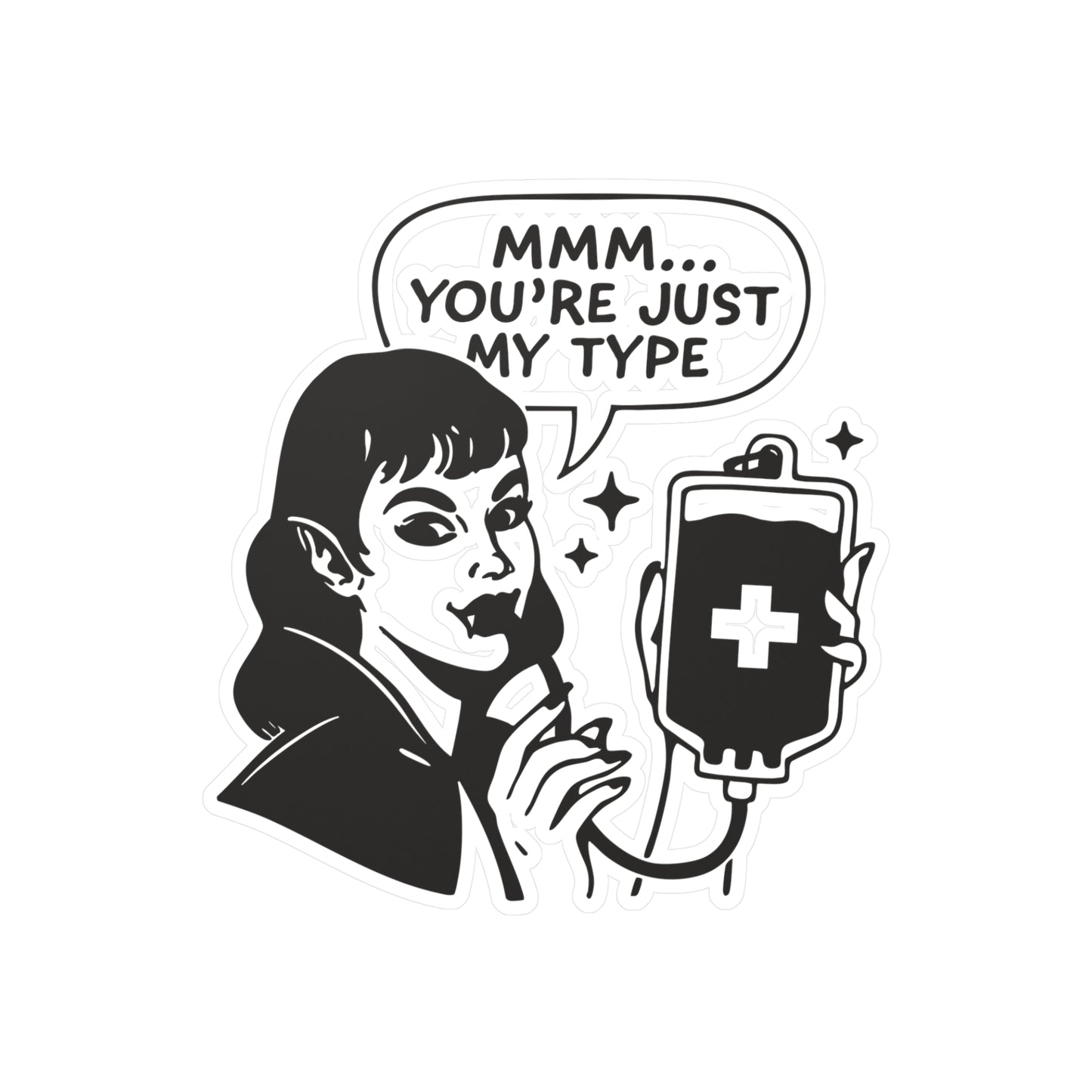 Mmm... You're Just My Type Sticker