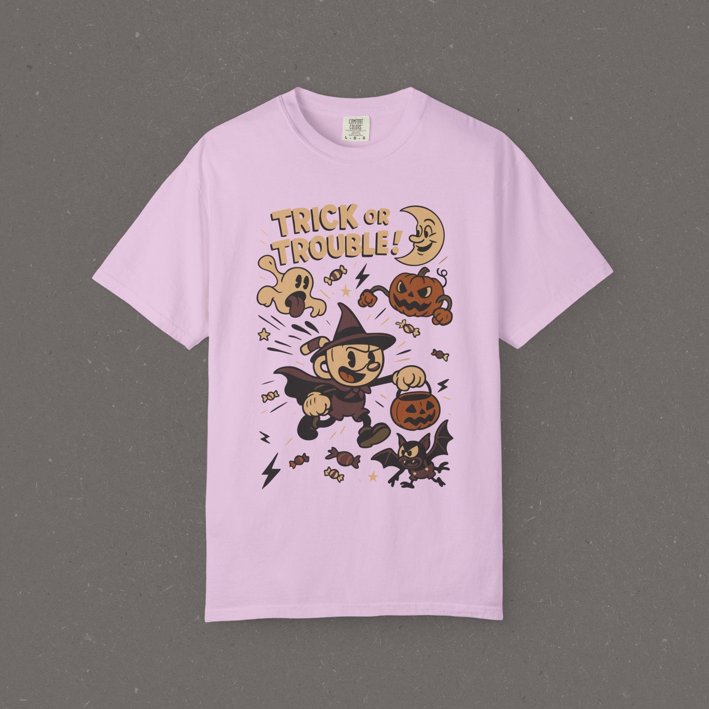 Halloween 'Trick or Trouble' Graphic T-Shirt