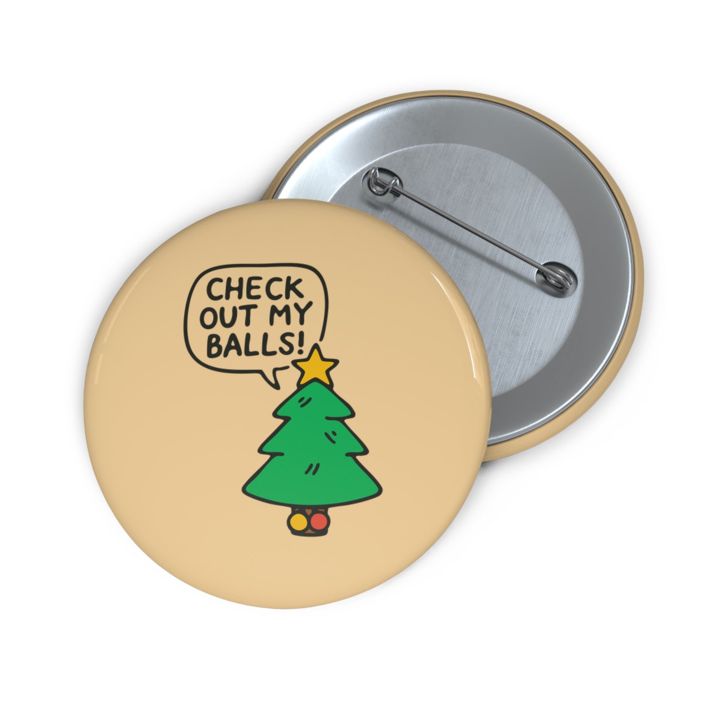 Check Out My Balls Pin Button