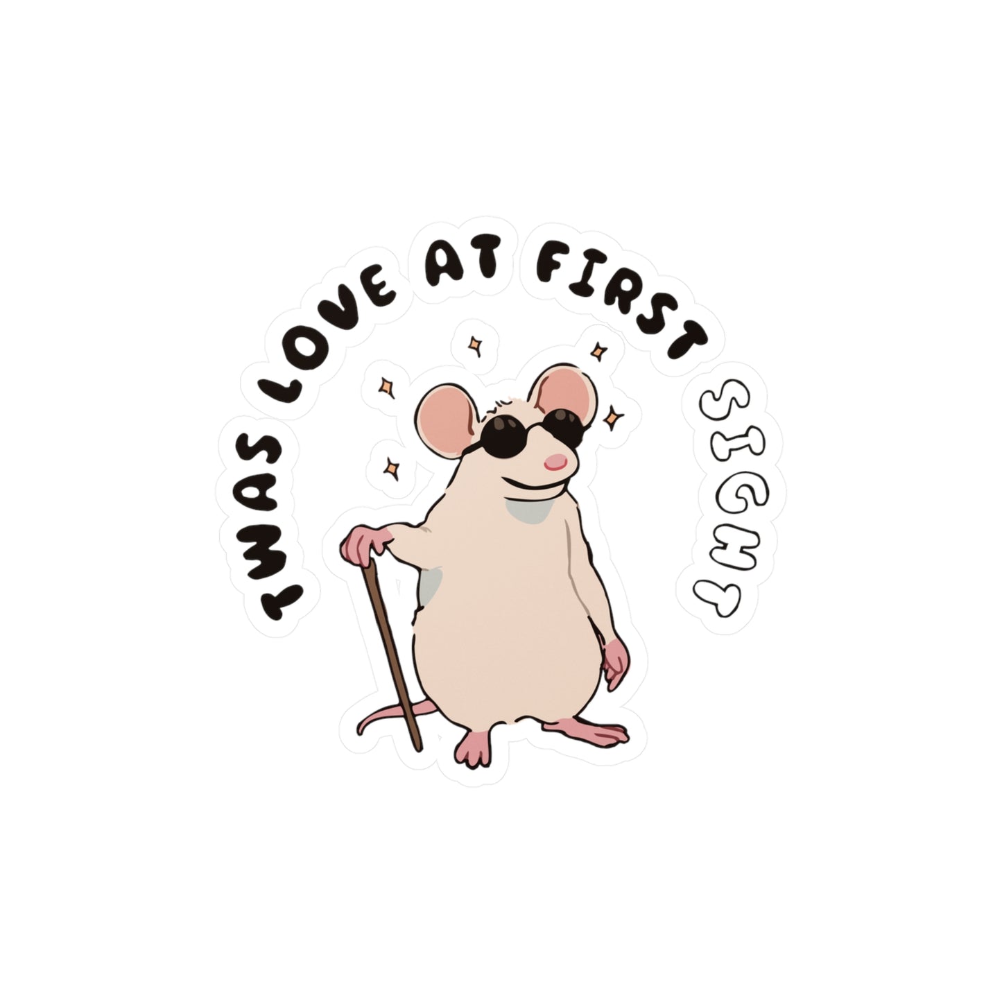 Twas Love at First Sight Sticker