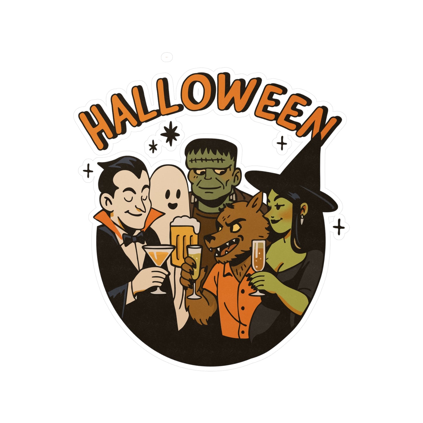 Halloween Monster Mash Sticker