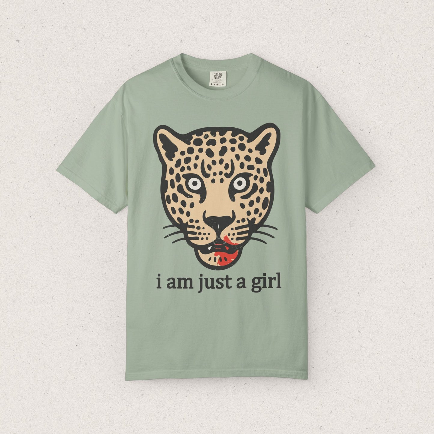 Leopard 'I Am Just a Girl' T-Shirt