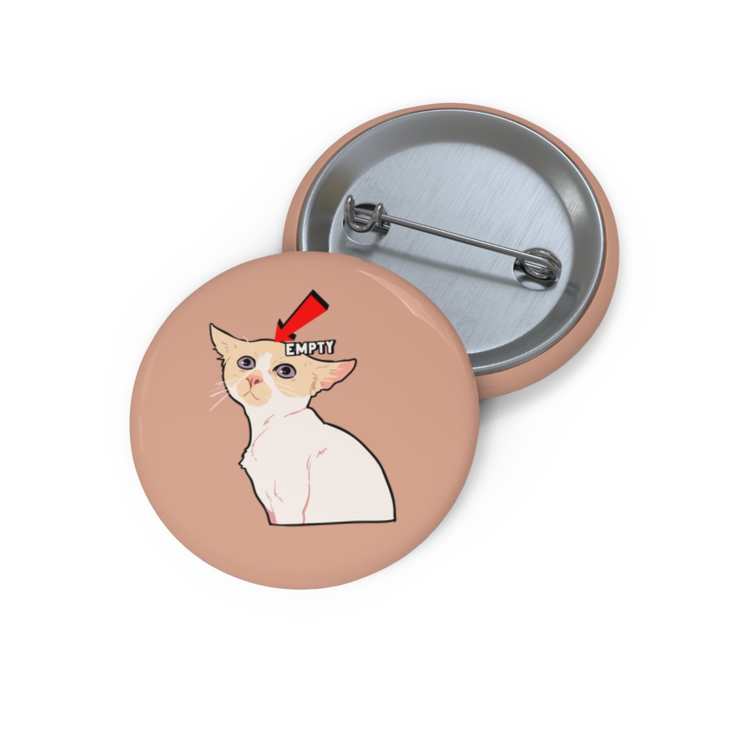 Empty Brain Pin Button