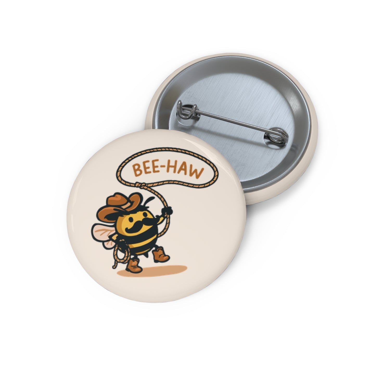 Bee-Haw Cowboy Pin Button