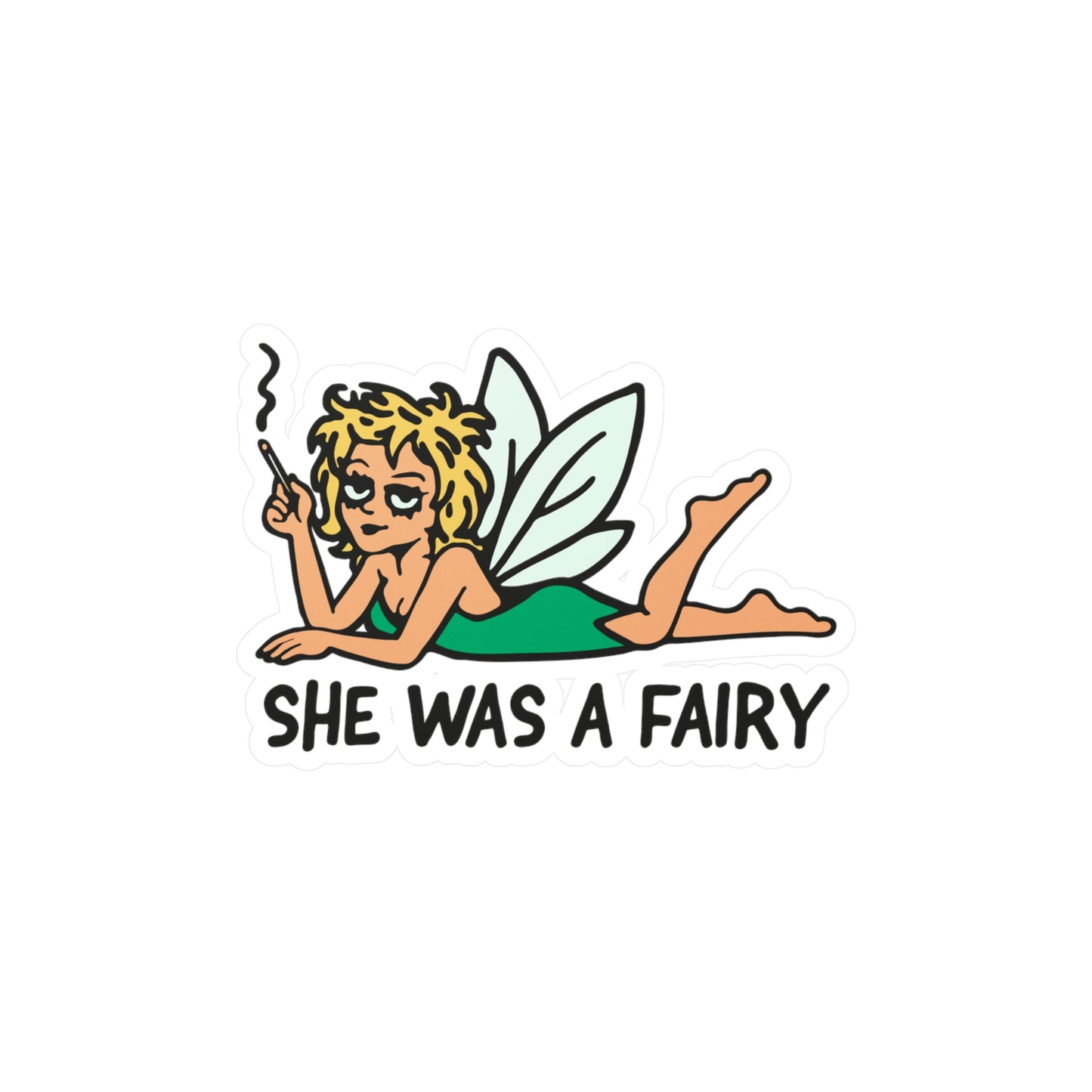 She Was a Fairy Vinyl Sticker