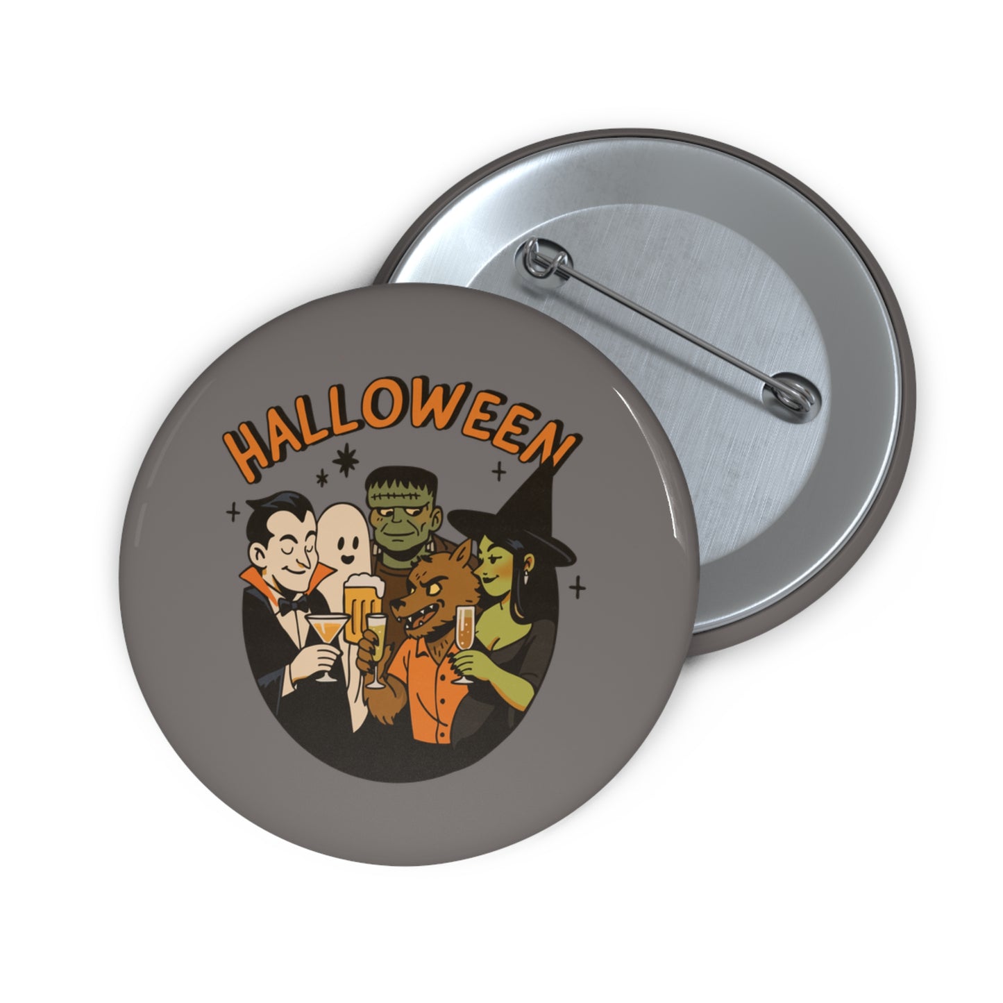 Halloween Monster Mash Pin Button