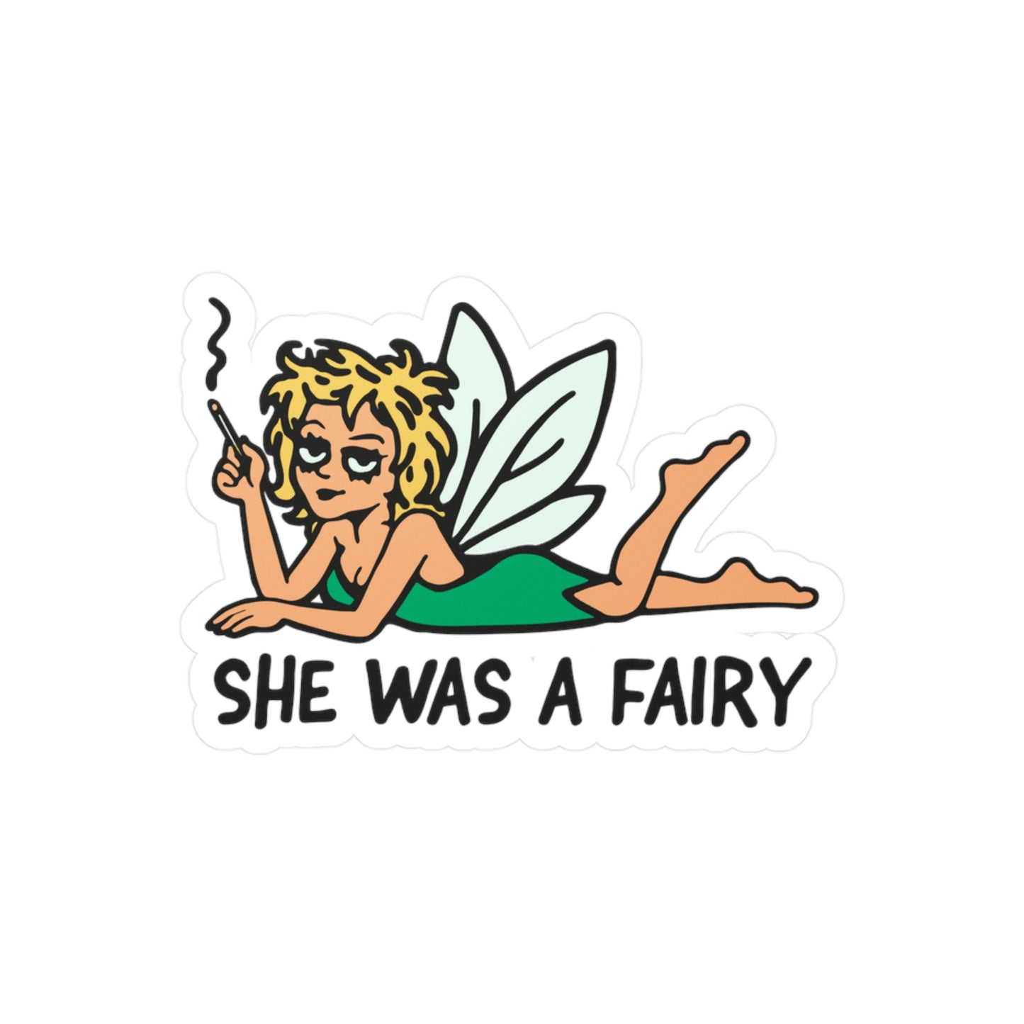 She Was a Fairy Vinyl Sticker