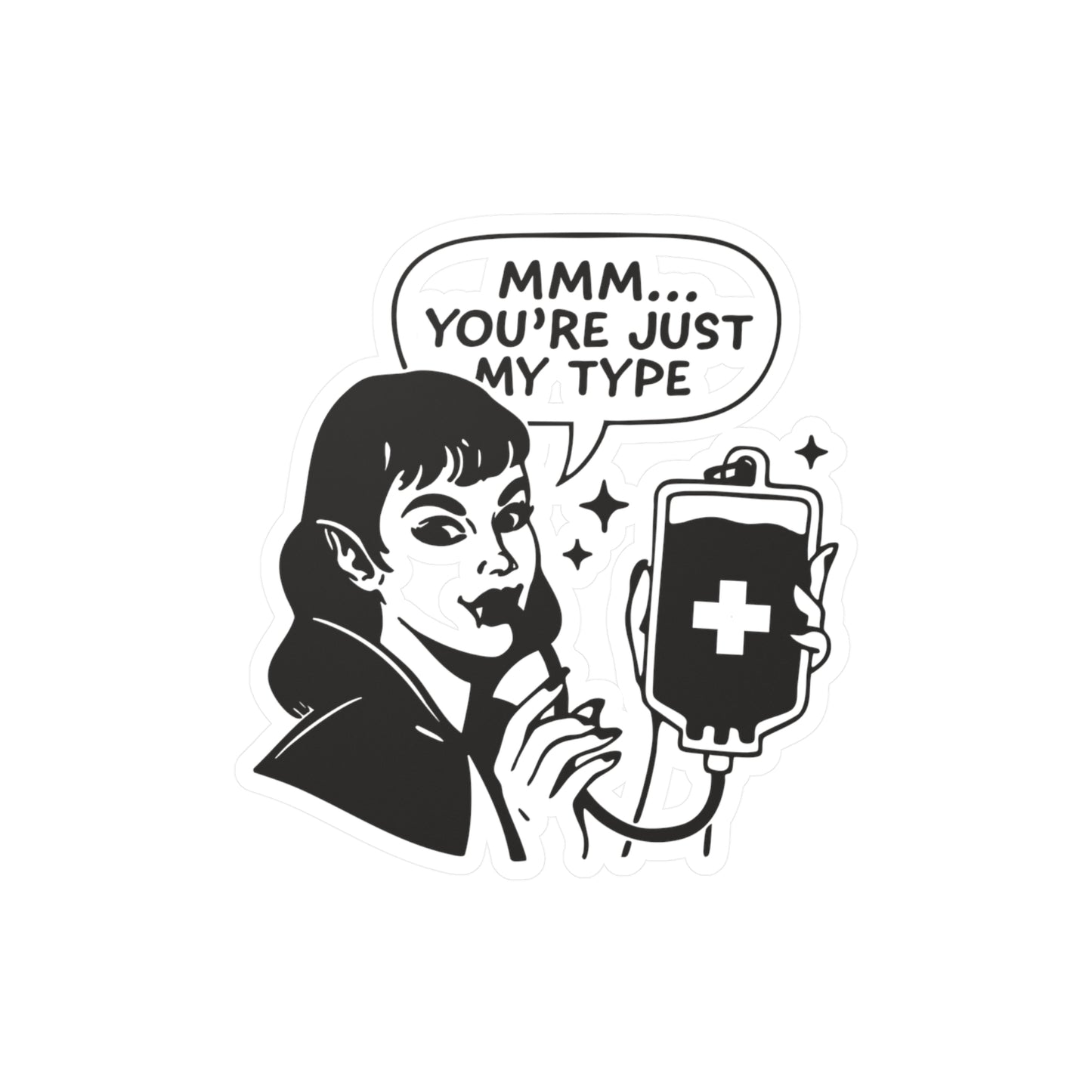 Mmm... You're Just My Type Sticker