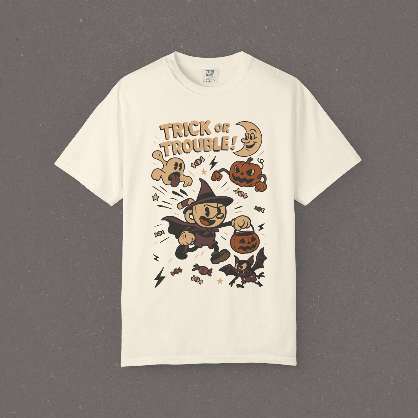 Halloween 'Trick or Trouble' Graphic T-Shirt