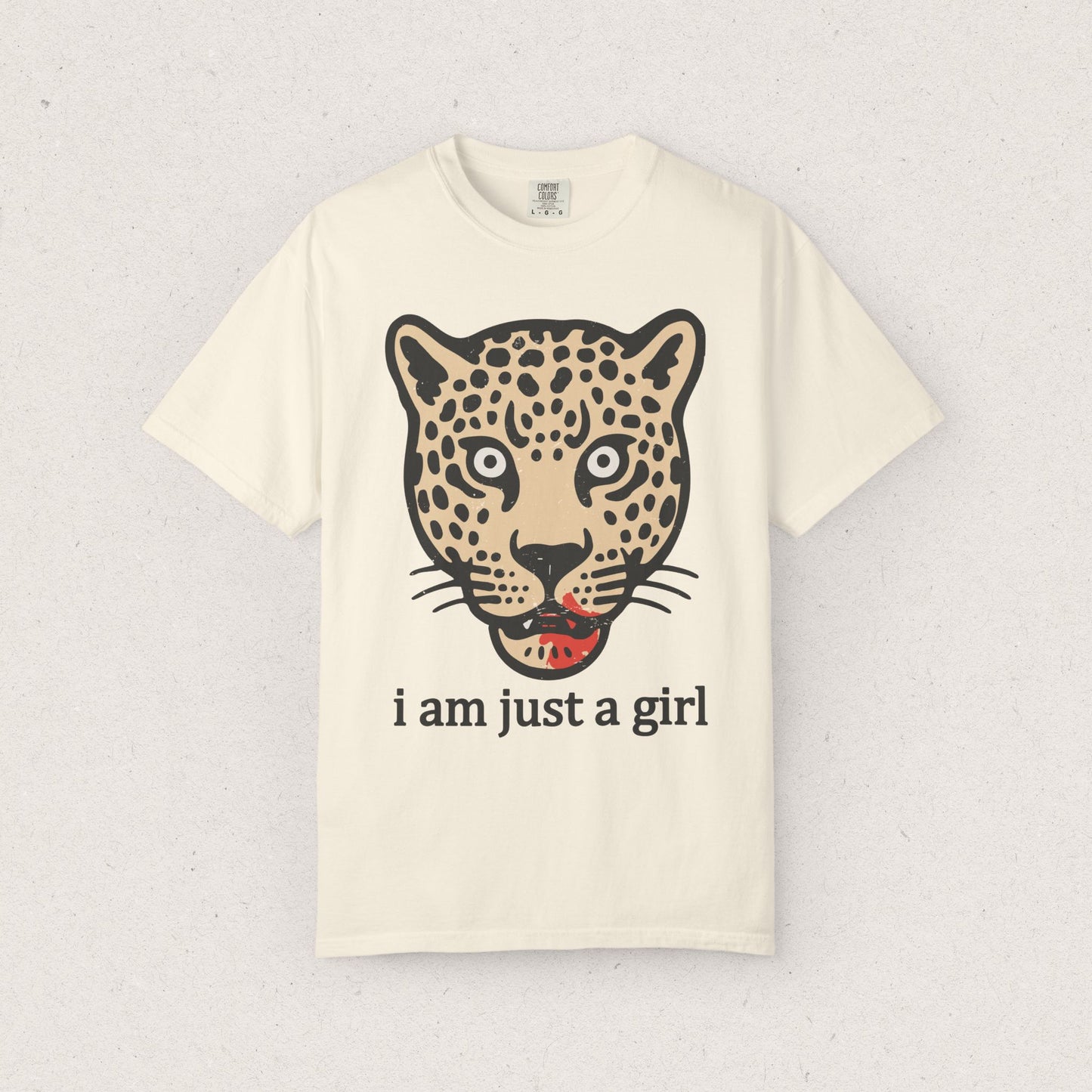 Leopard 'I Am Just a Girl' T-Shirt