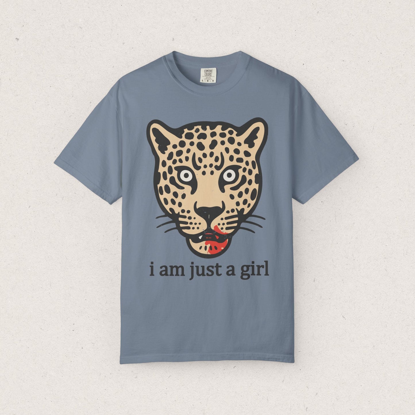 Leopard 'I Am Just a Girl' T-Shirt