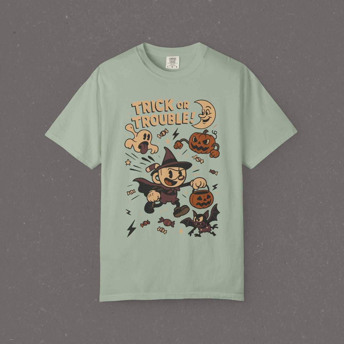 Halloween 'Trick or Trouble' Graphic T-Shirt