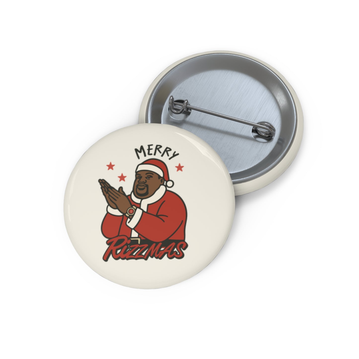 Merry Rizzmas Pin Button