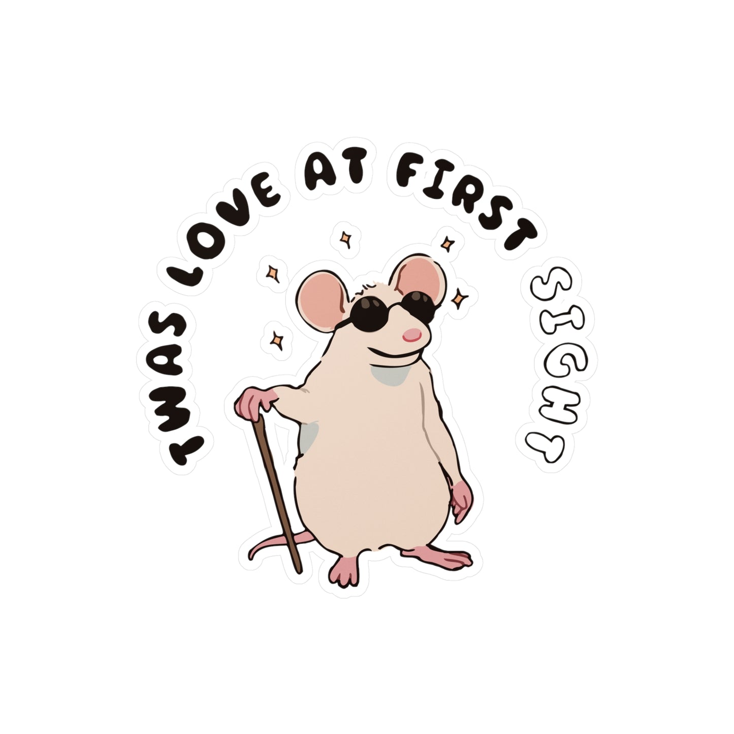 Twas Love at First Sight Sticker