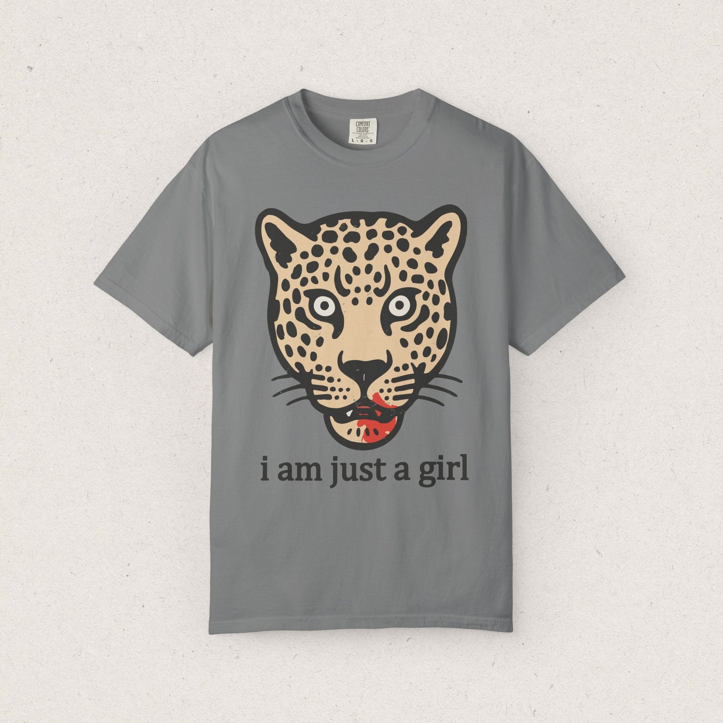 Leopard 'I Am Just a Girl' T-Shirt