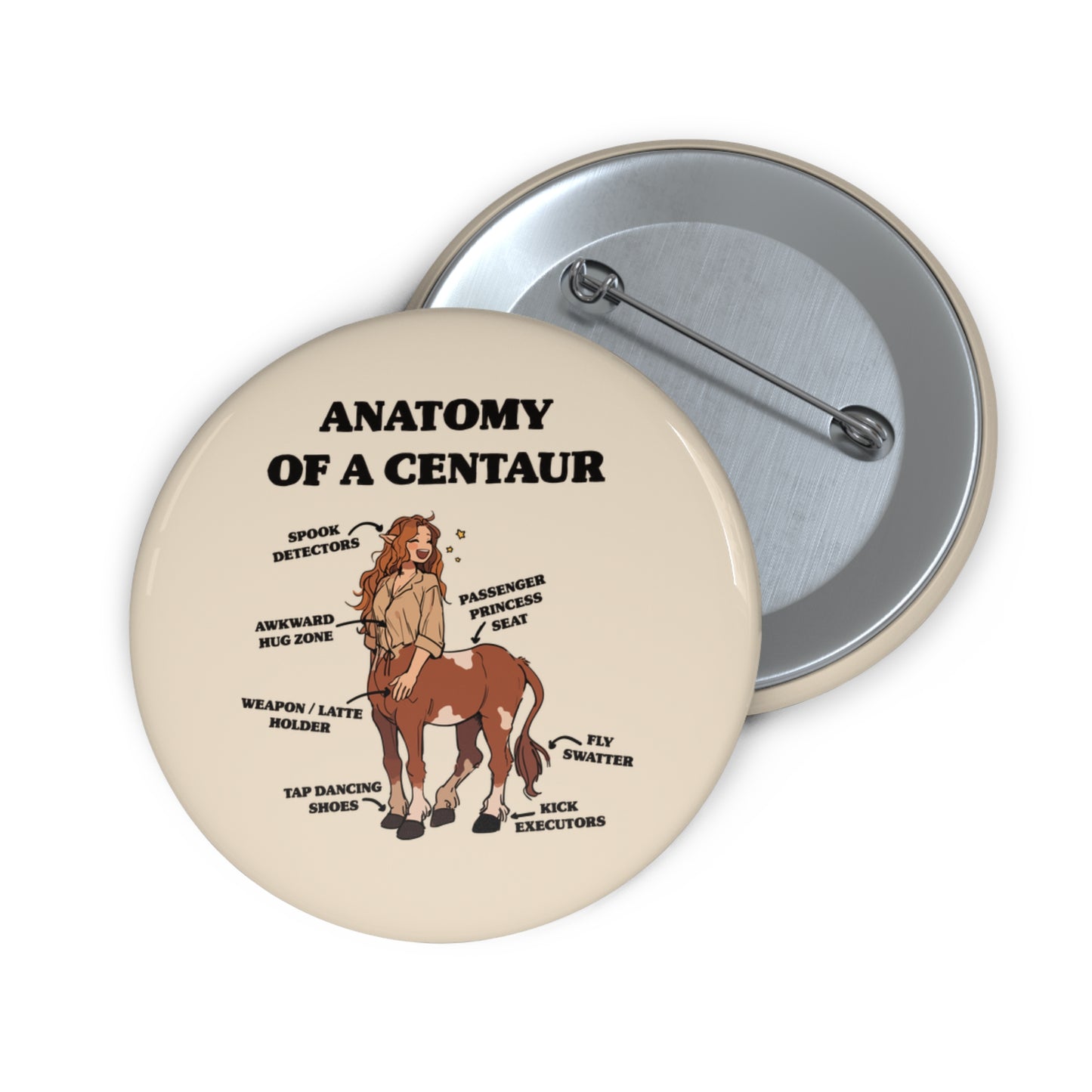 Anatomy of a Centaur Pin Button