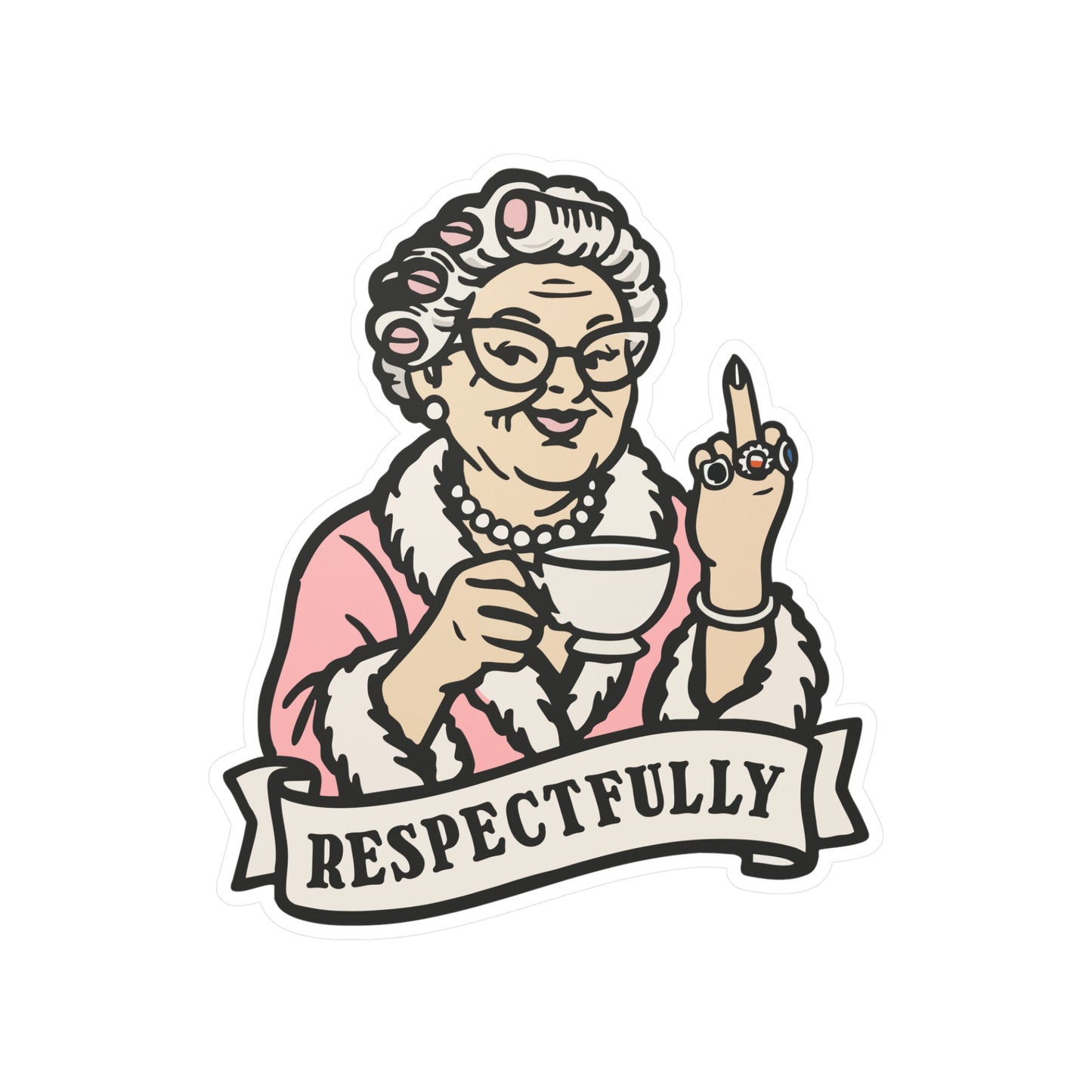 Respectfully Grandma Sticker
