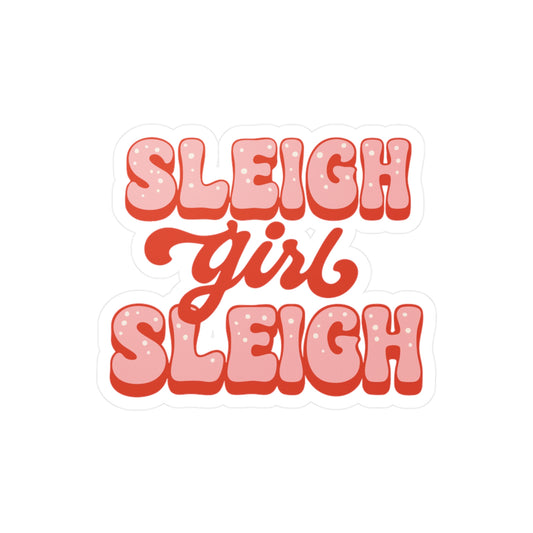 Sleigh Girl Sleigh Sticker