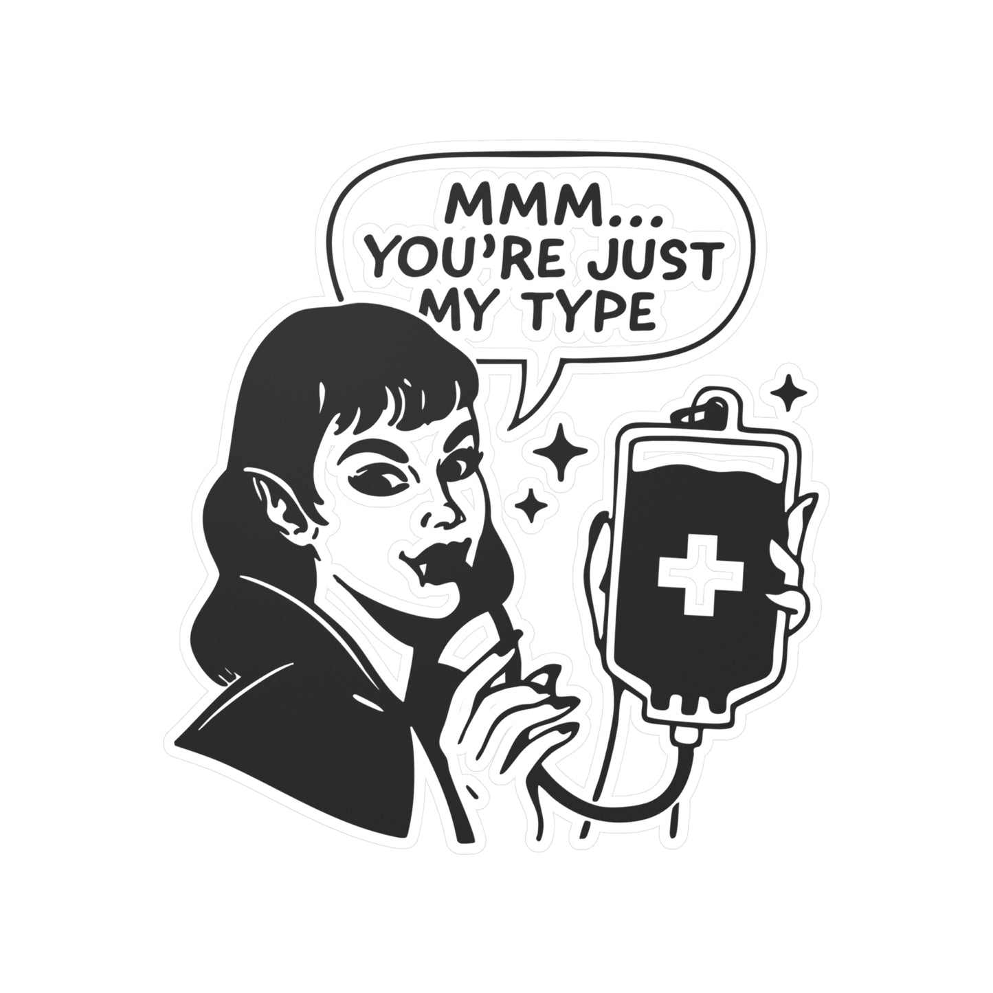 Mmm... You're Just My Type Sticker