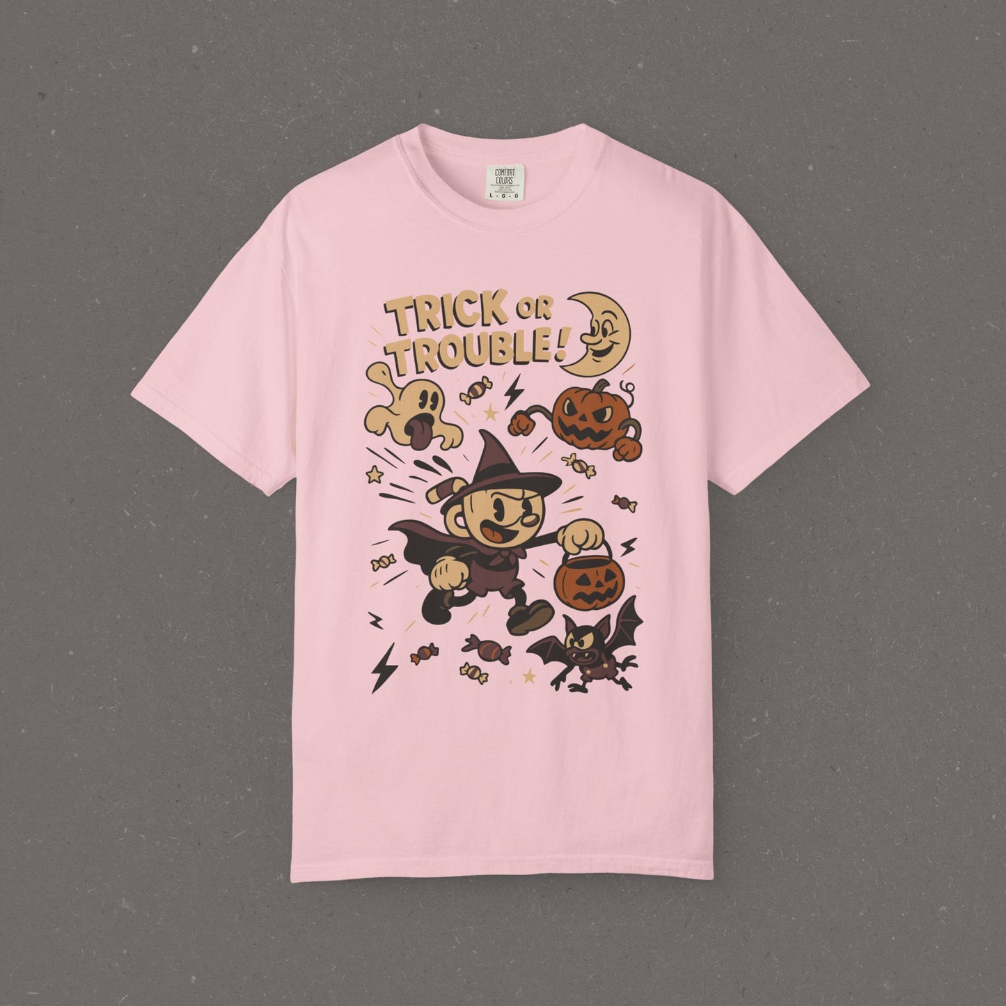 Halloween 'Trick or Trouble' Graphic T-Shirt