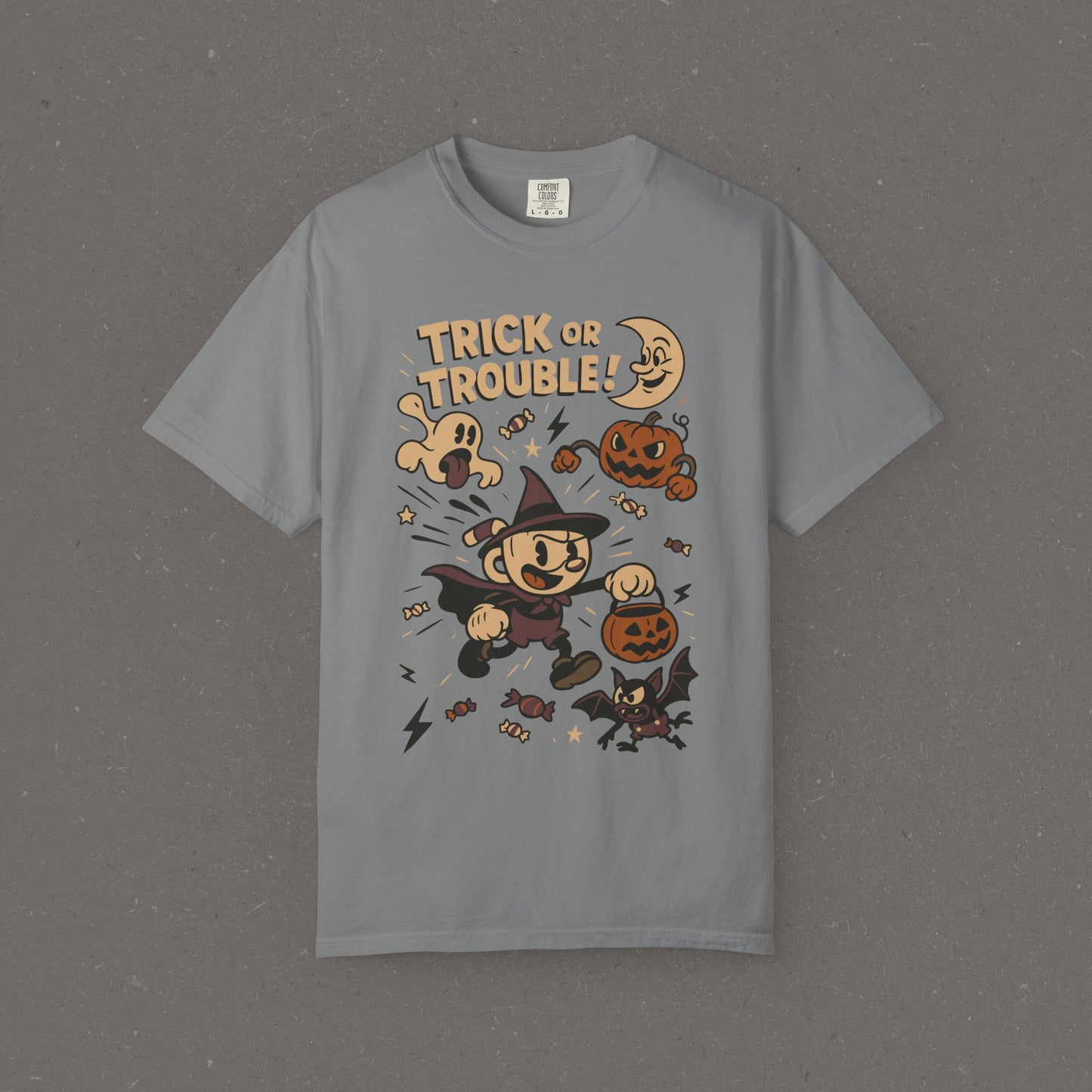 Halloween 'Trick or Trouble' Graphic T-Shirt