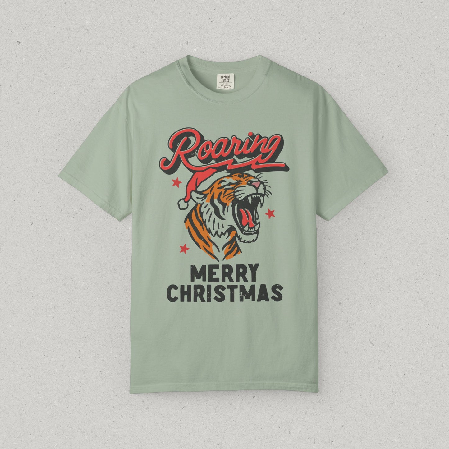 Roaring Tiger Merry Christmas T-Shirt