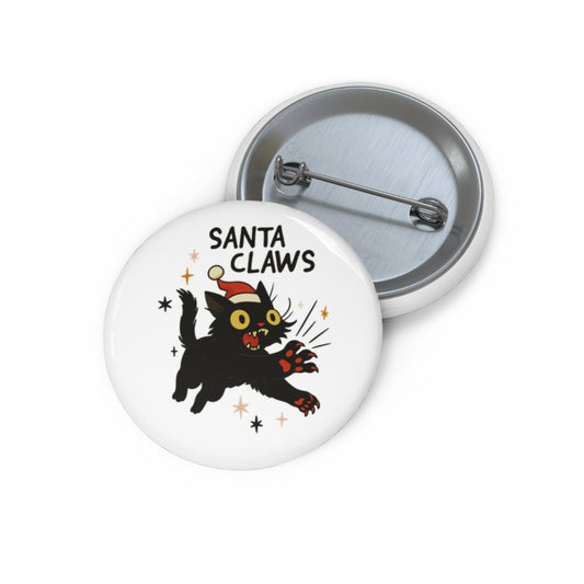 Santa Claws Pin Button